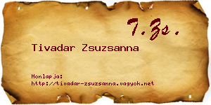 Tivadar Zsuzsanna névjegykártya